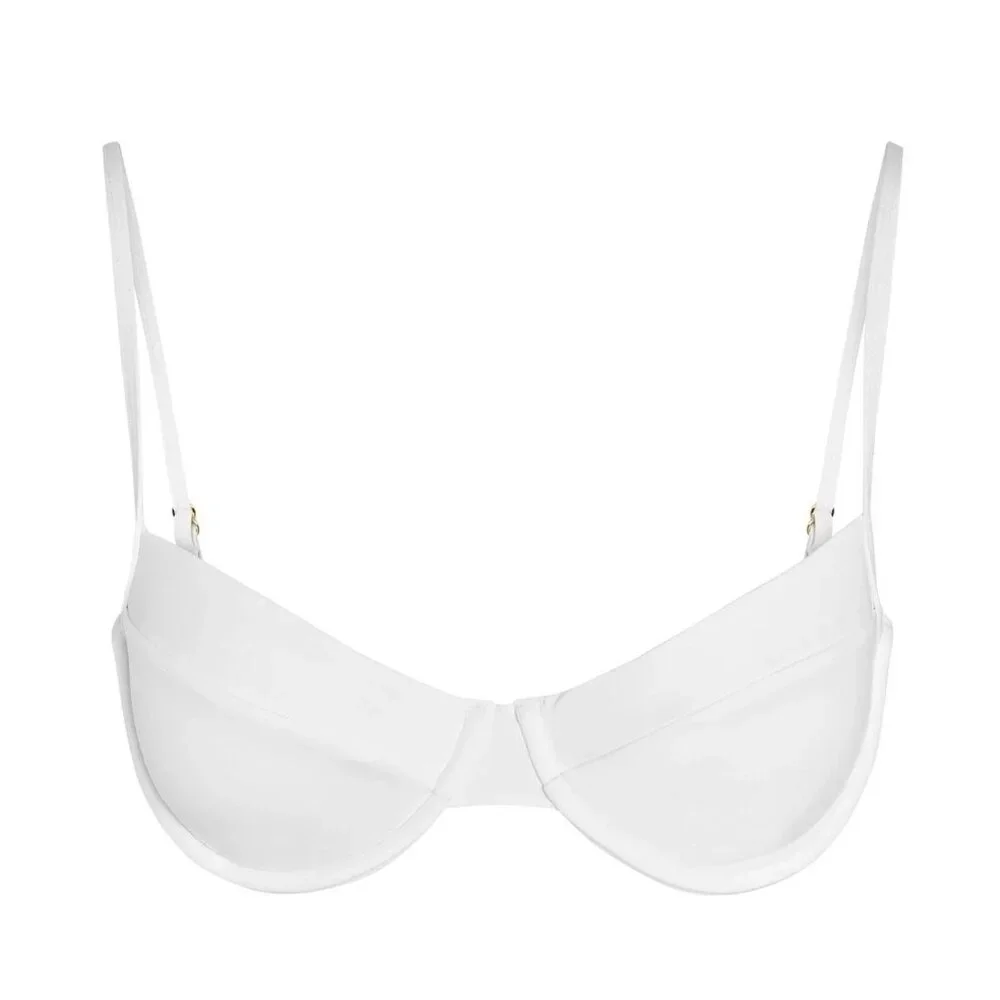 MONDAY Swimwear Maui Bikini Top in True White